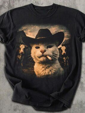 Funny Graphic Cat T-shirt, Cats Lover Gift